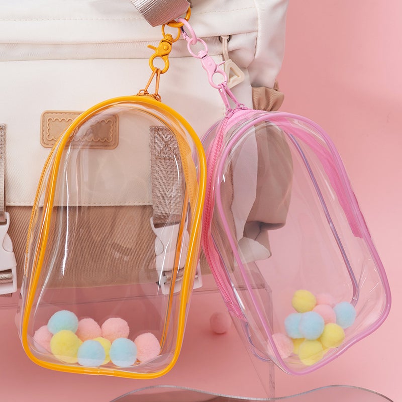 19Cm Outing Baby Walking Bag Pvc Thickeneded Dustproof Storage Bag School Bag Hanging Bag Transparent Waterproof Doll Bag Doll Bag - Image 2